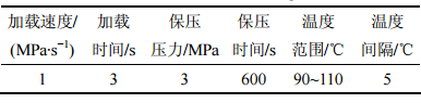 表1 單軸壓縮實(shí)驗(yàn)條件