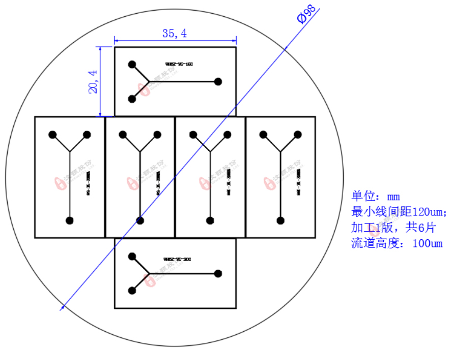 PDMS、純硅芯片圖紙設(shè)計